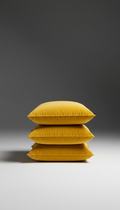 Sunburst Yellow Velvet Cushion Set