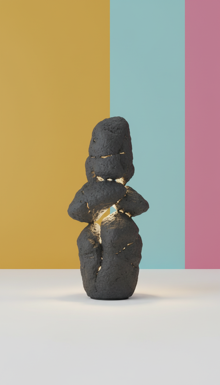 Charcoal Sculptural Floor Lamp
