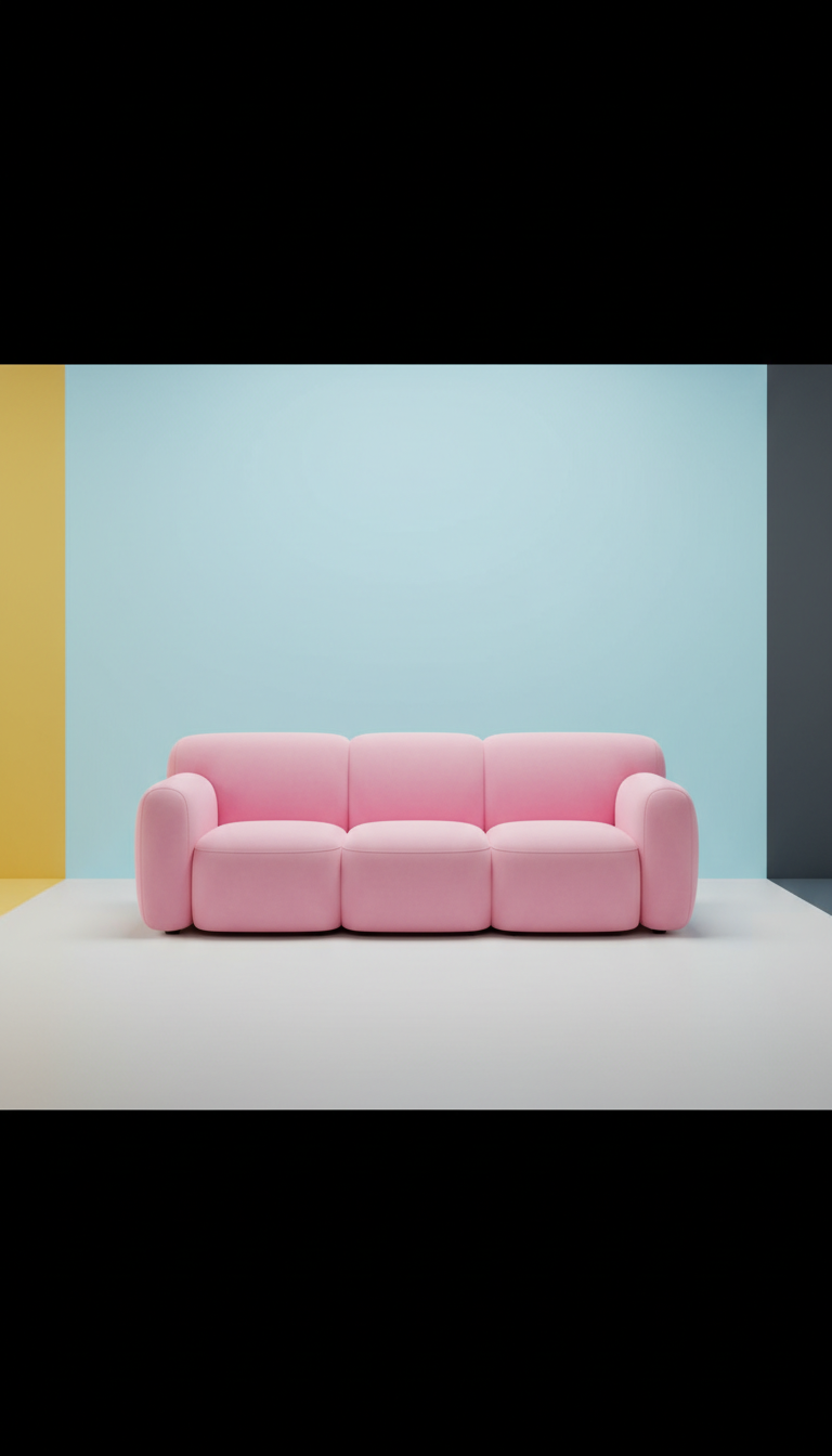 Bubblegum Pink Modular Sofa