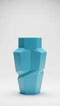 Cerulean Pop Geometric Vase
